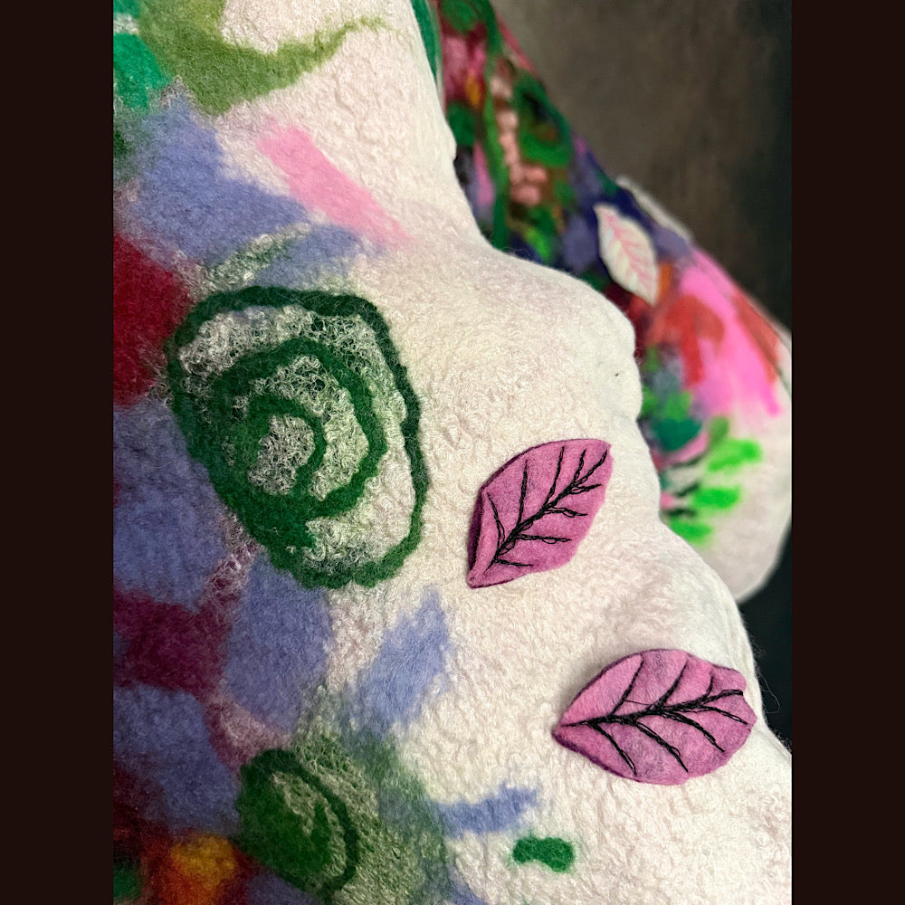 OOAK Handmade wool Felted Scarf 80” X 18”