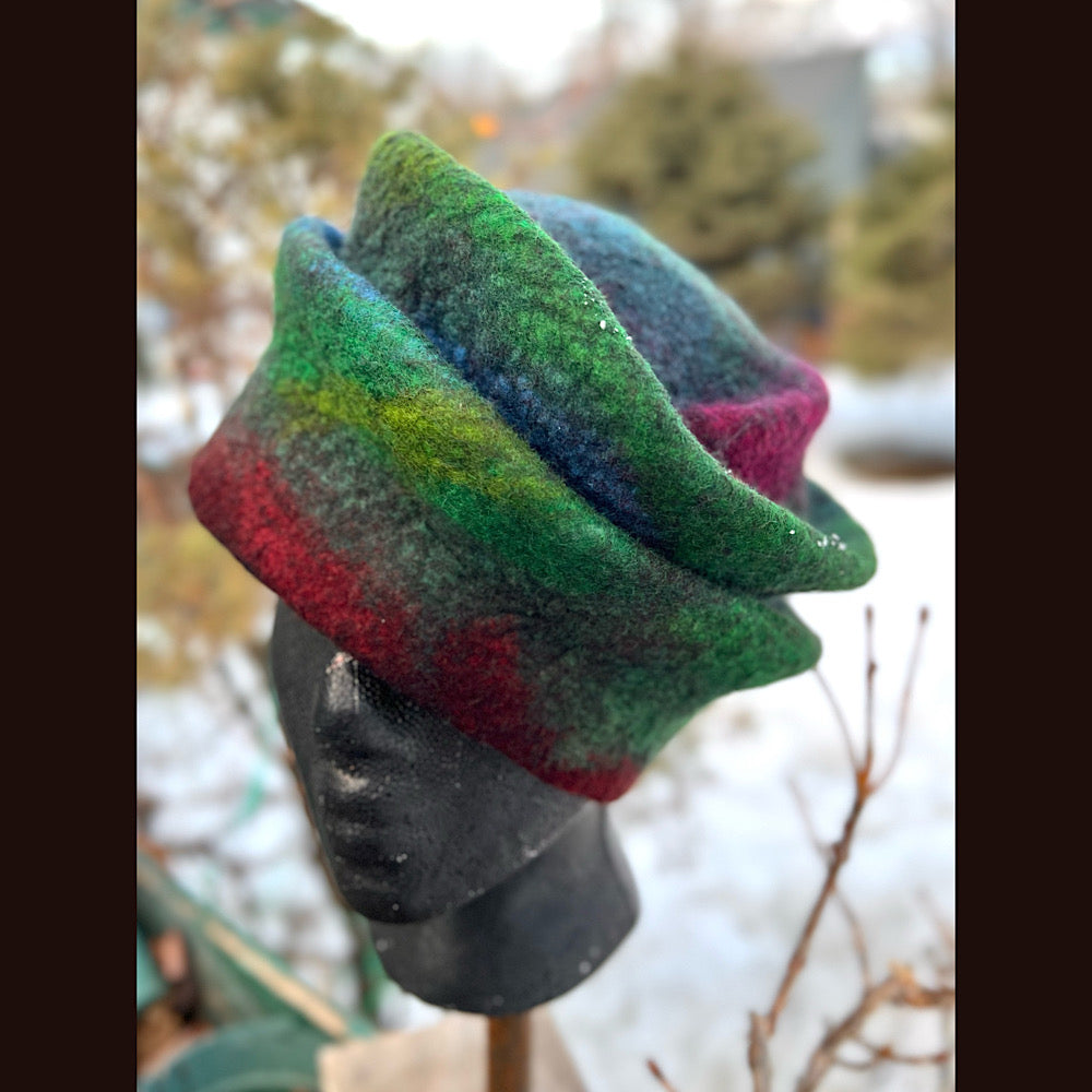 Felted top hat 23” 1/2 medium