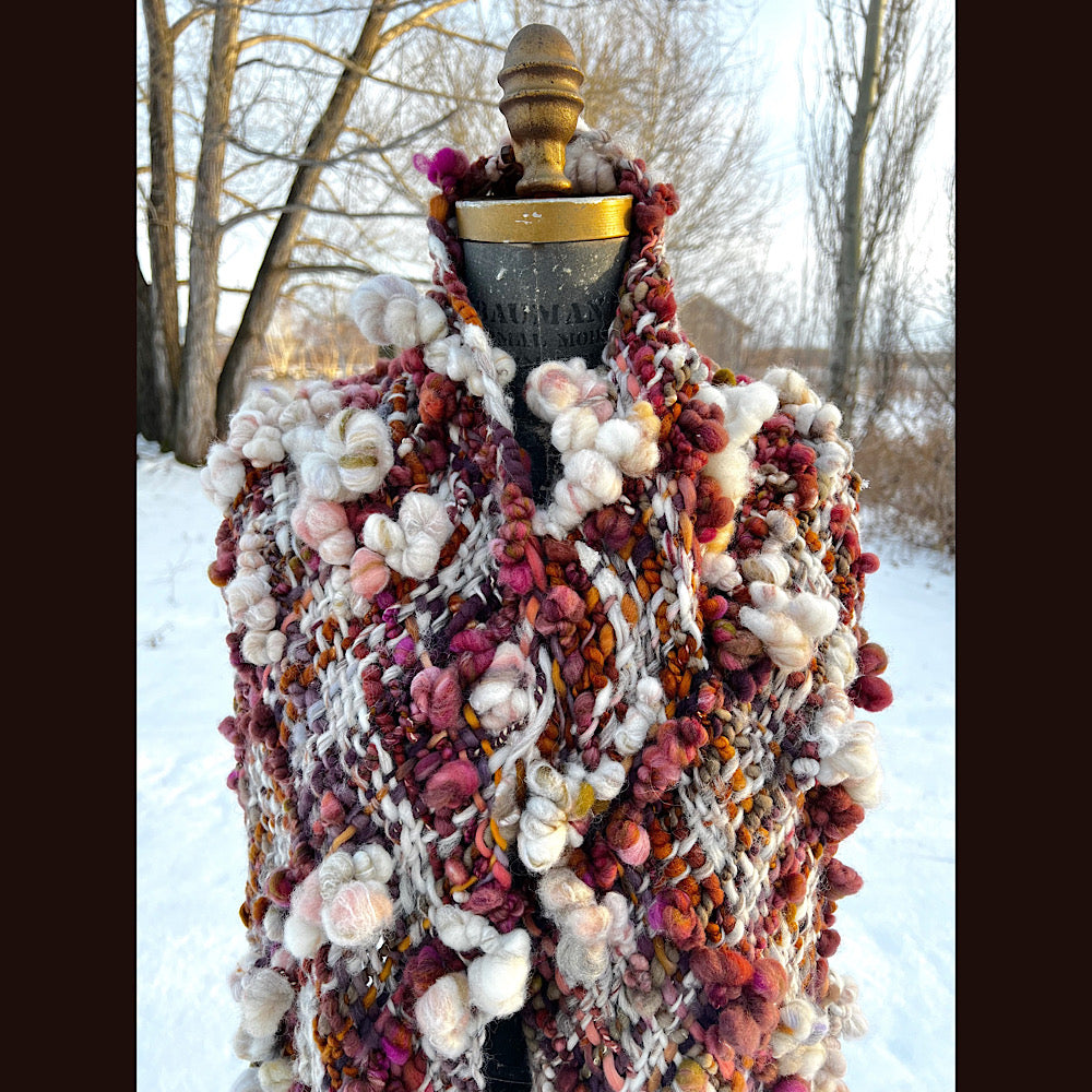 Sucre à la crème (cream and sugar) - Woven scarf- 66” X 10”