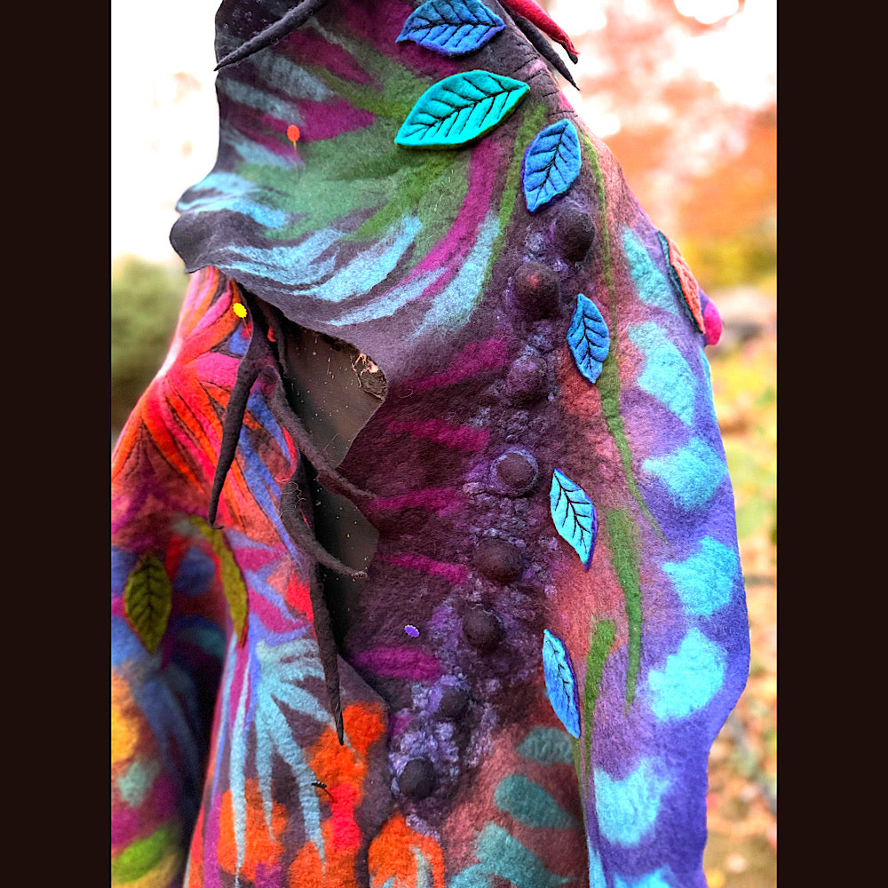 Handmade Felted Wool Scarf 74” X 33”