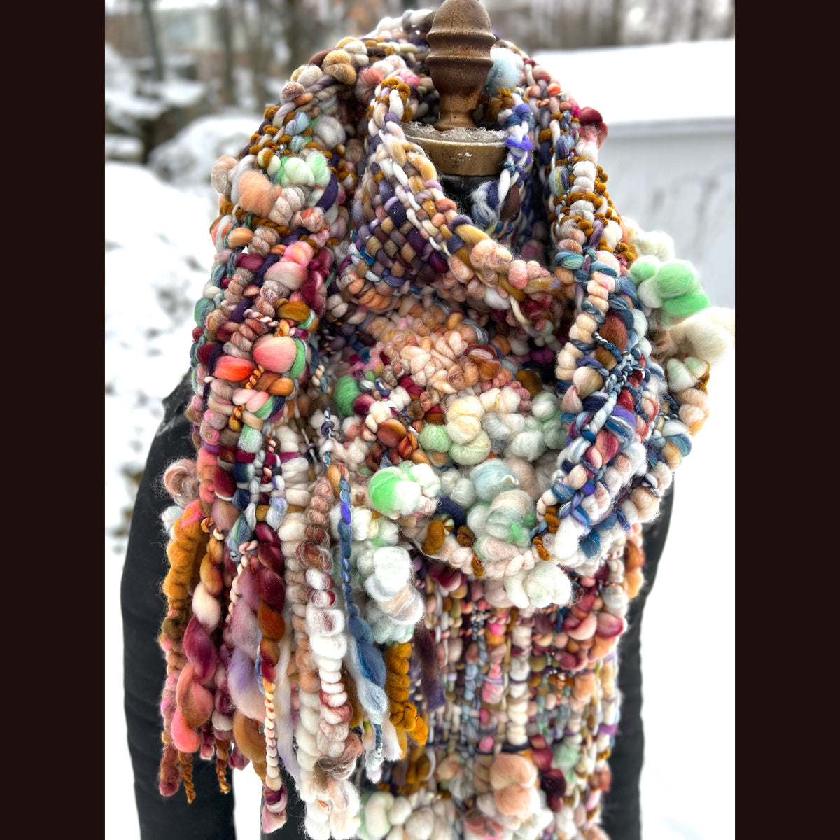 The Golden Rose Scarf 86” X 9”