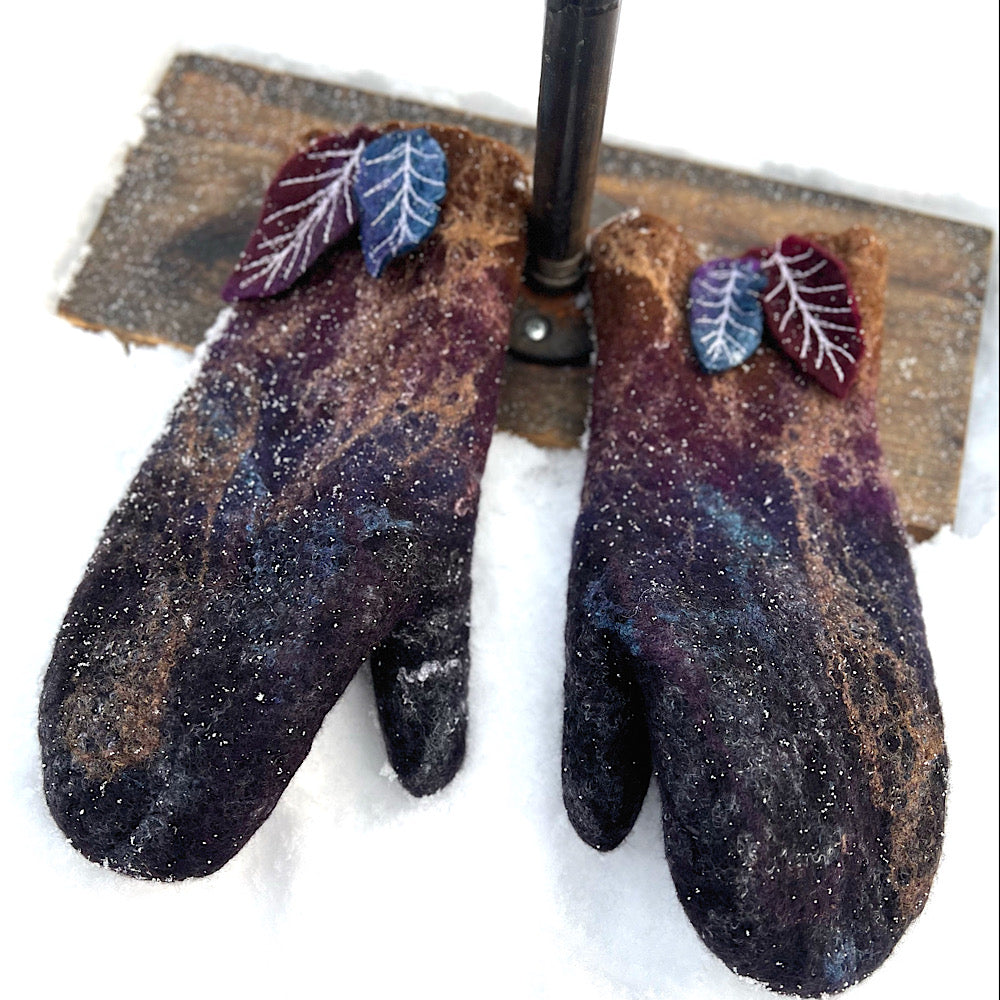 Felted mittens size medium