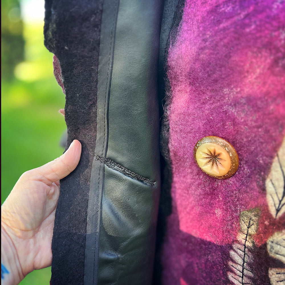 Felted adorned coat Size M-L