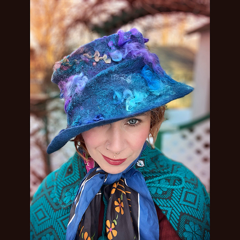 Felted bucket hat with 24” large