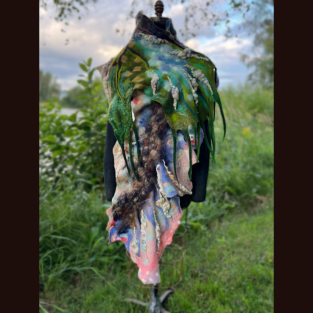 Felted Shawl 90” X 17”