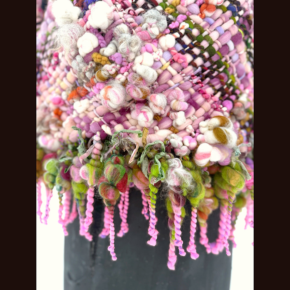 Handmade wool Woven Scarf shawlette 26”X  20” larger size