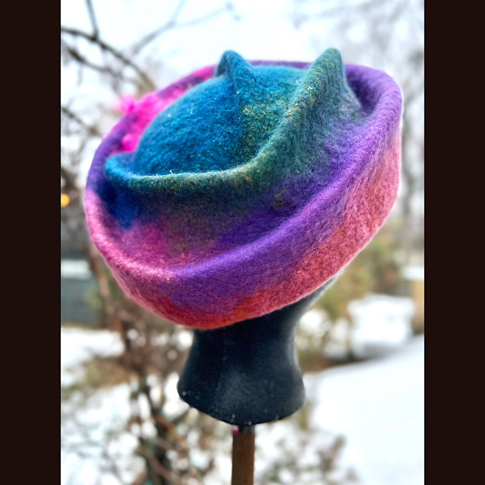 Felted top hat 23” 1/2 medium