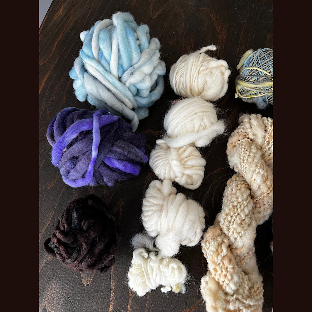 Very Large lot of hand spun yarn for weaving crochet knitting  21.1 oz