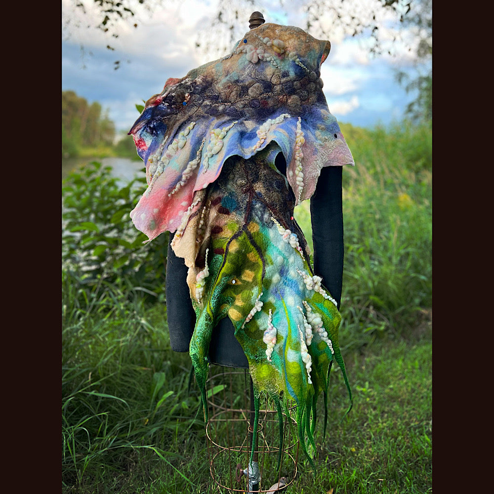 Felted Shawl 90” X 17”