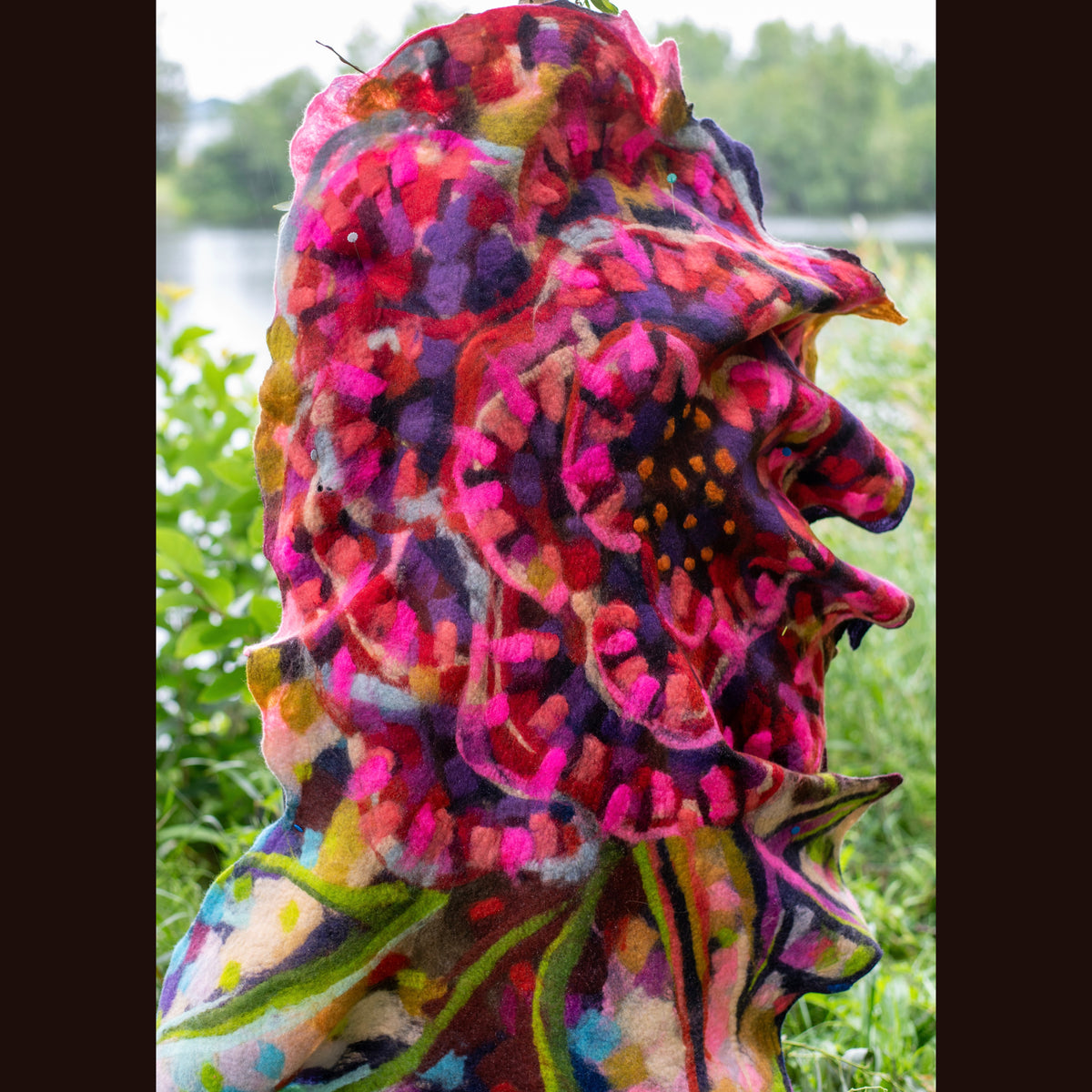 Felted Shawl 80” X 36”