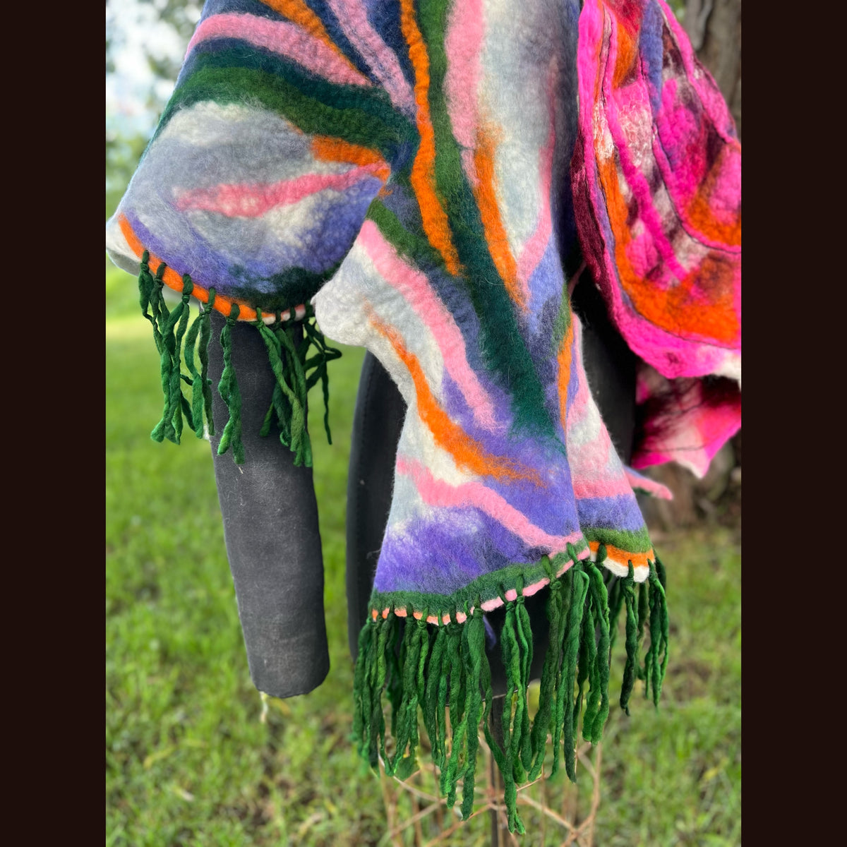 Felted Shawl 64”X 27”