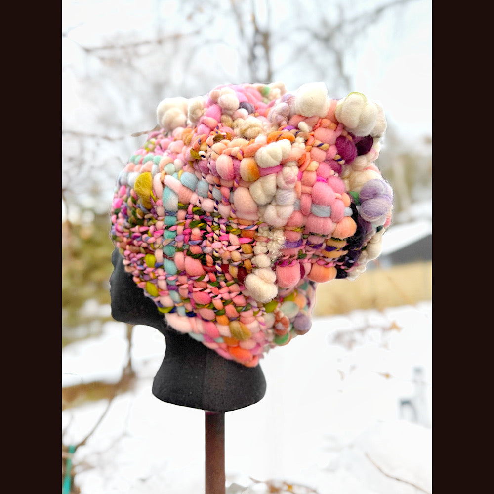 Handmade wool Woven hat 23” medium