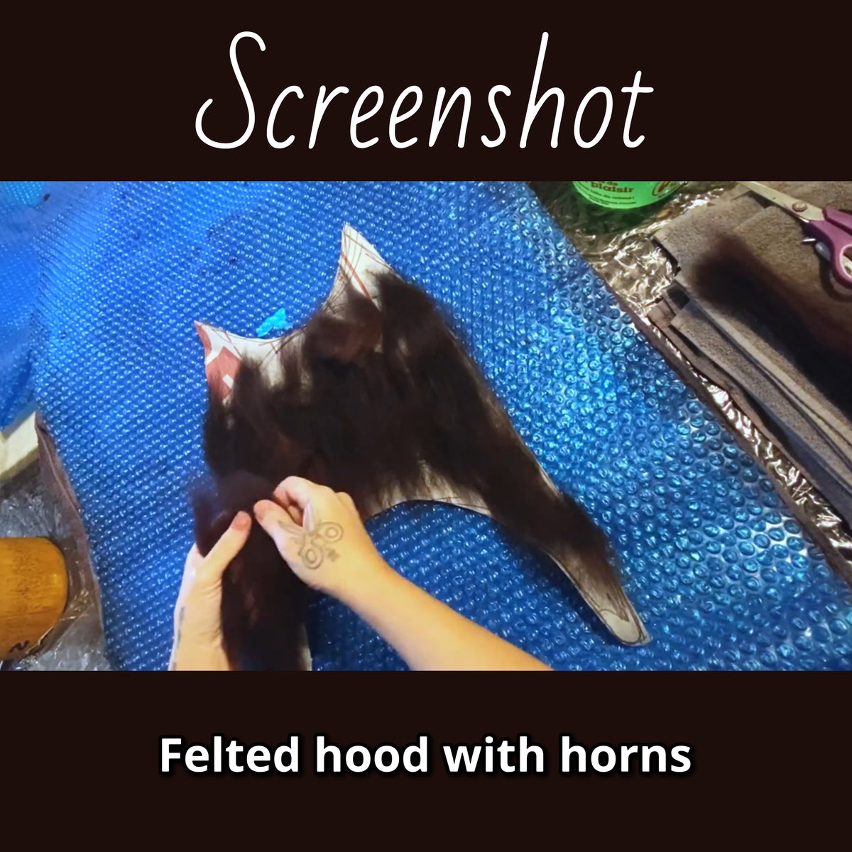 How to felt a hood with horns video tutorial