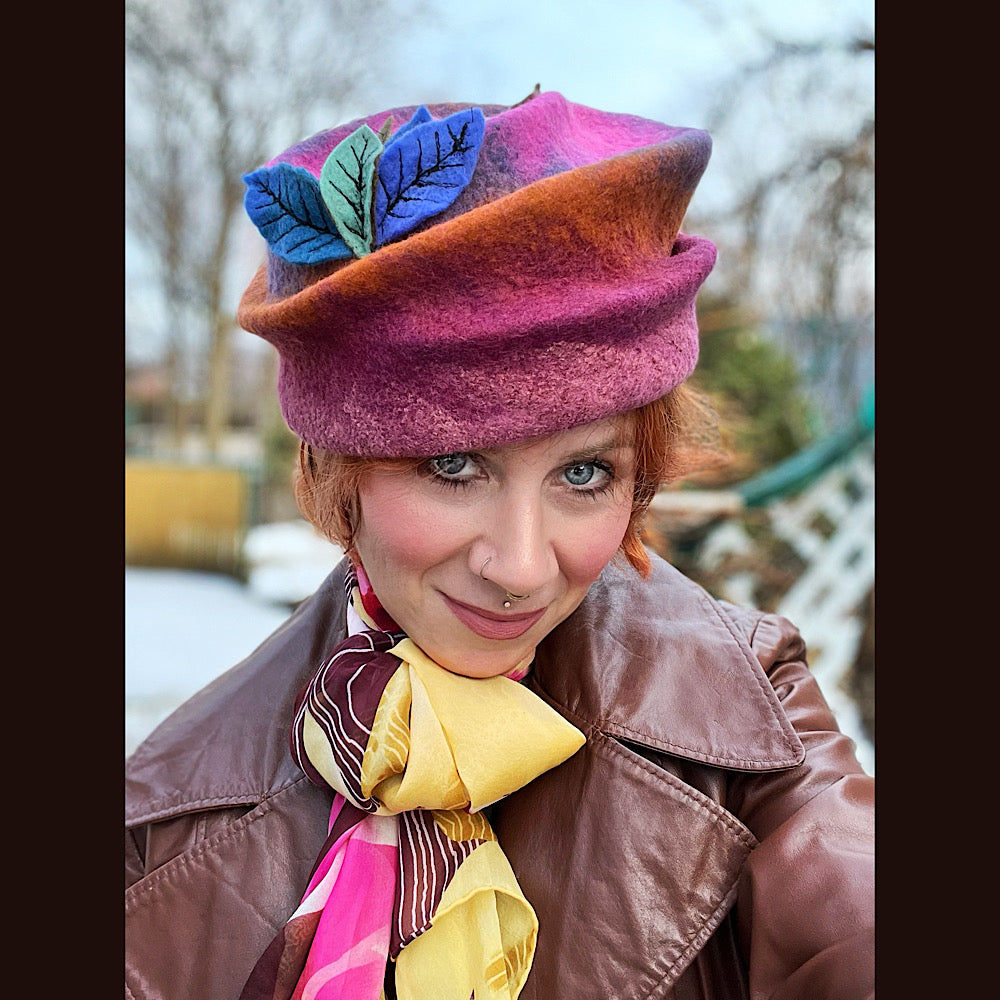 Felted top hat 23” 1/2 medium