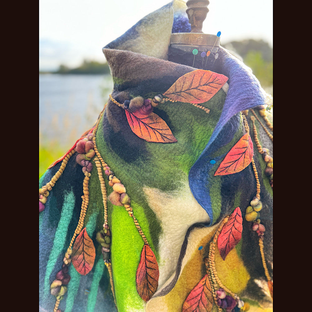 Felted Shawl 68” X 21”