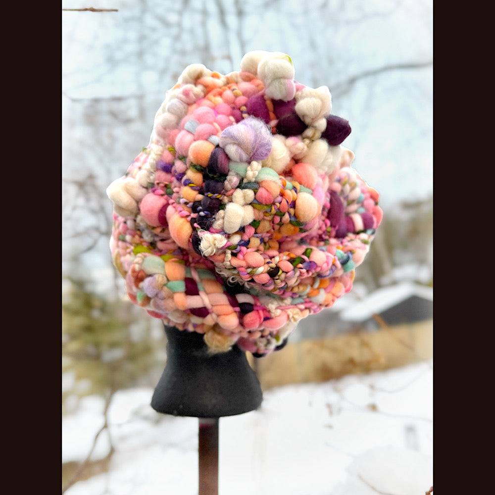 Handmade wool Woven hat 23” medium