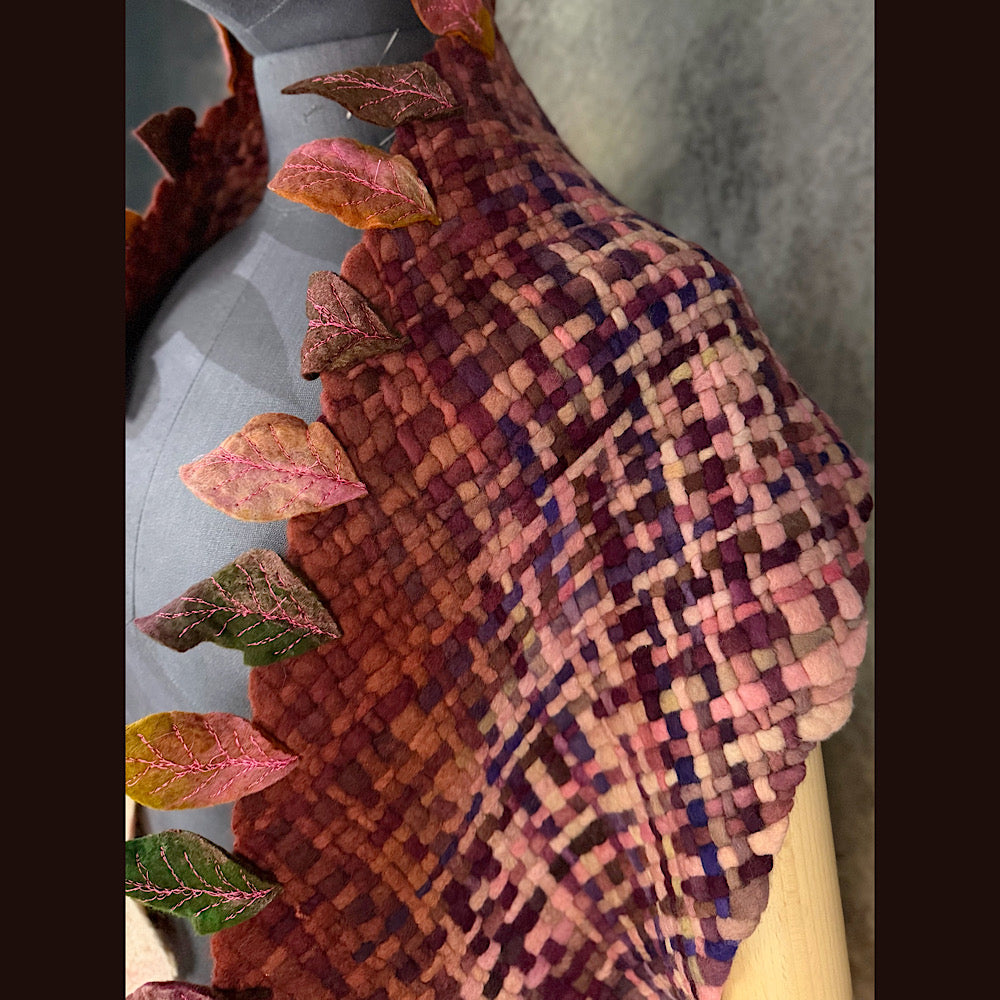 OOAK Handmade wool Felted Scarf 84” X 17” Original art work