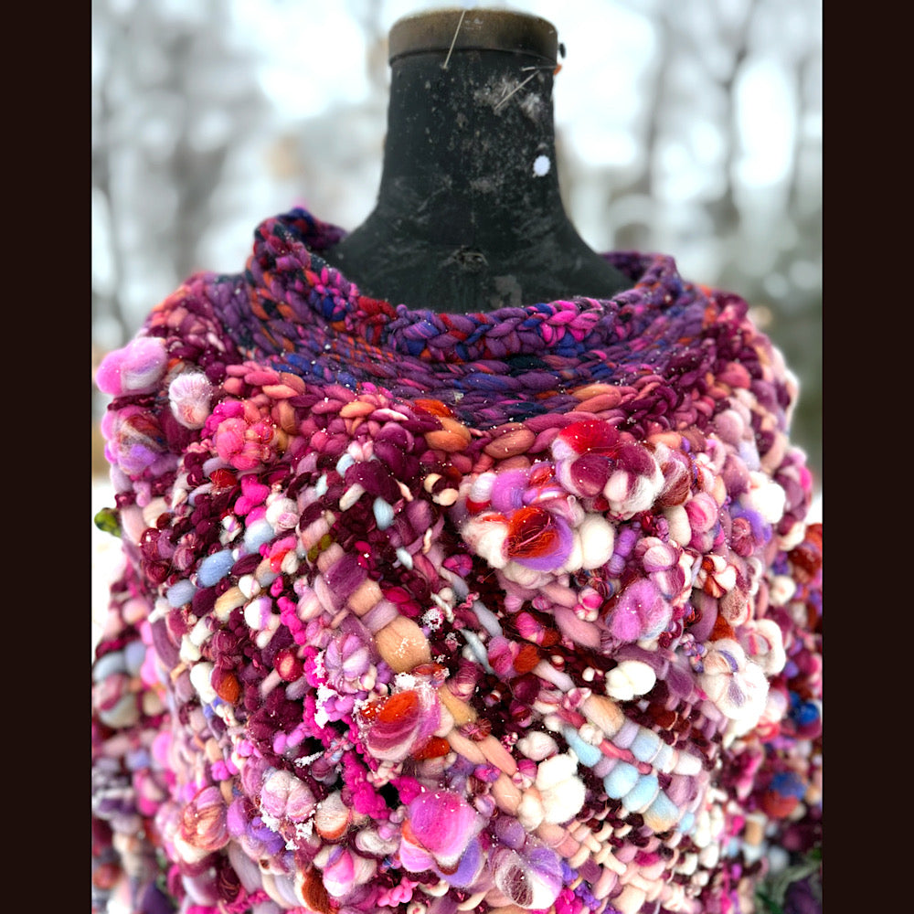 Handmade wool Woven Scarf shawlette 28” X  20” larger size