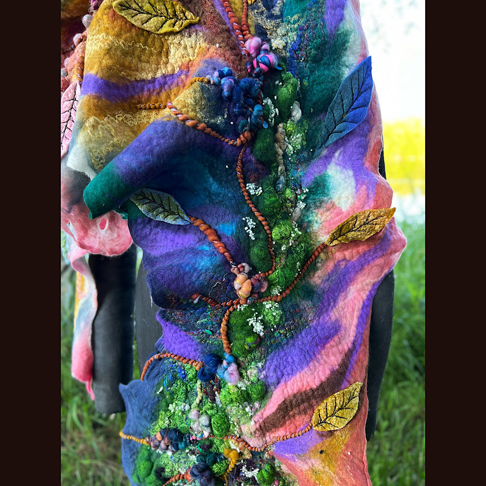 Felted Shawl 70” X 23”