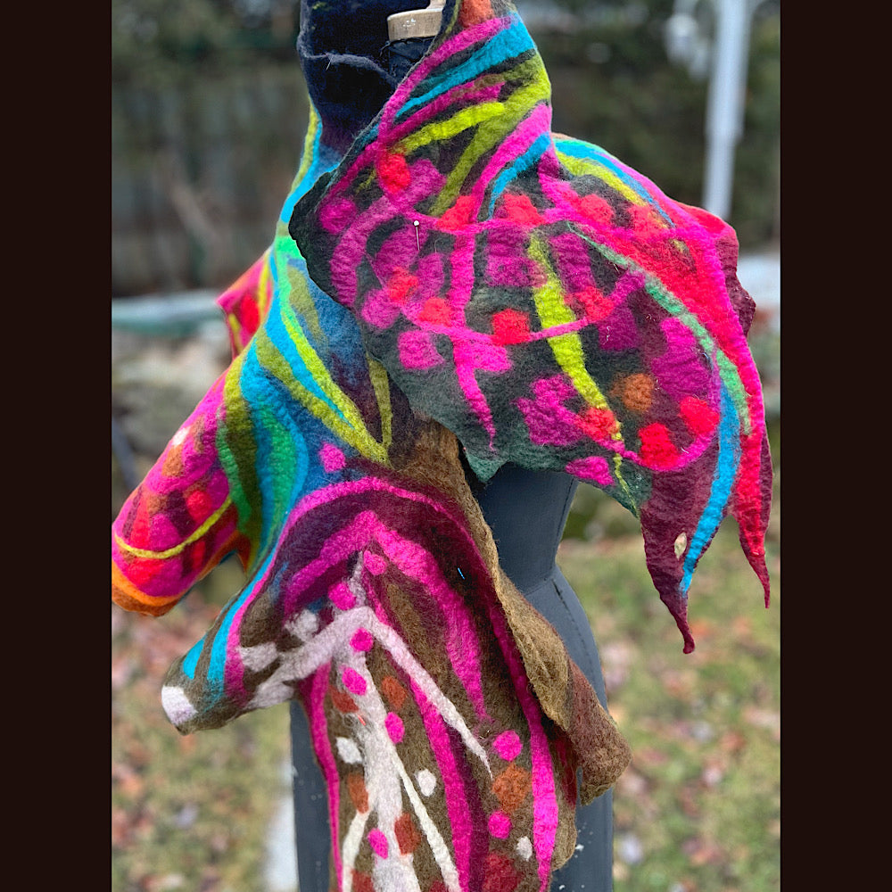 Felted Scarf 62” X 16”