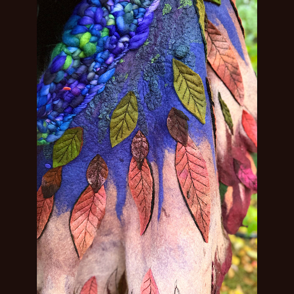 Handmade Felted Wool Scarf 80” X 29”