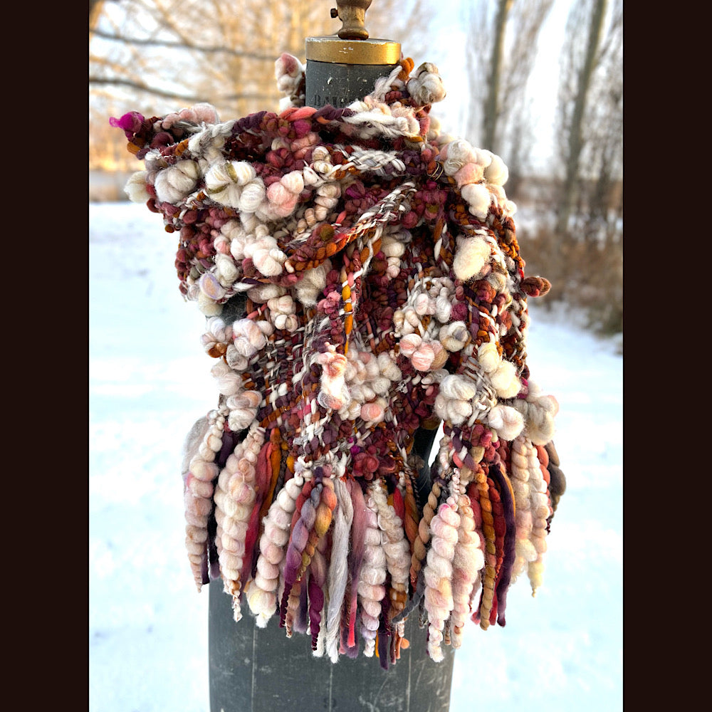 Sucre à la crème (cream and sugar) - Woven scarf- 66” X 10”