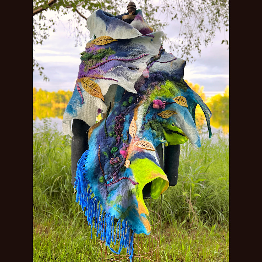 Felted Shawl 74”X 27”