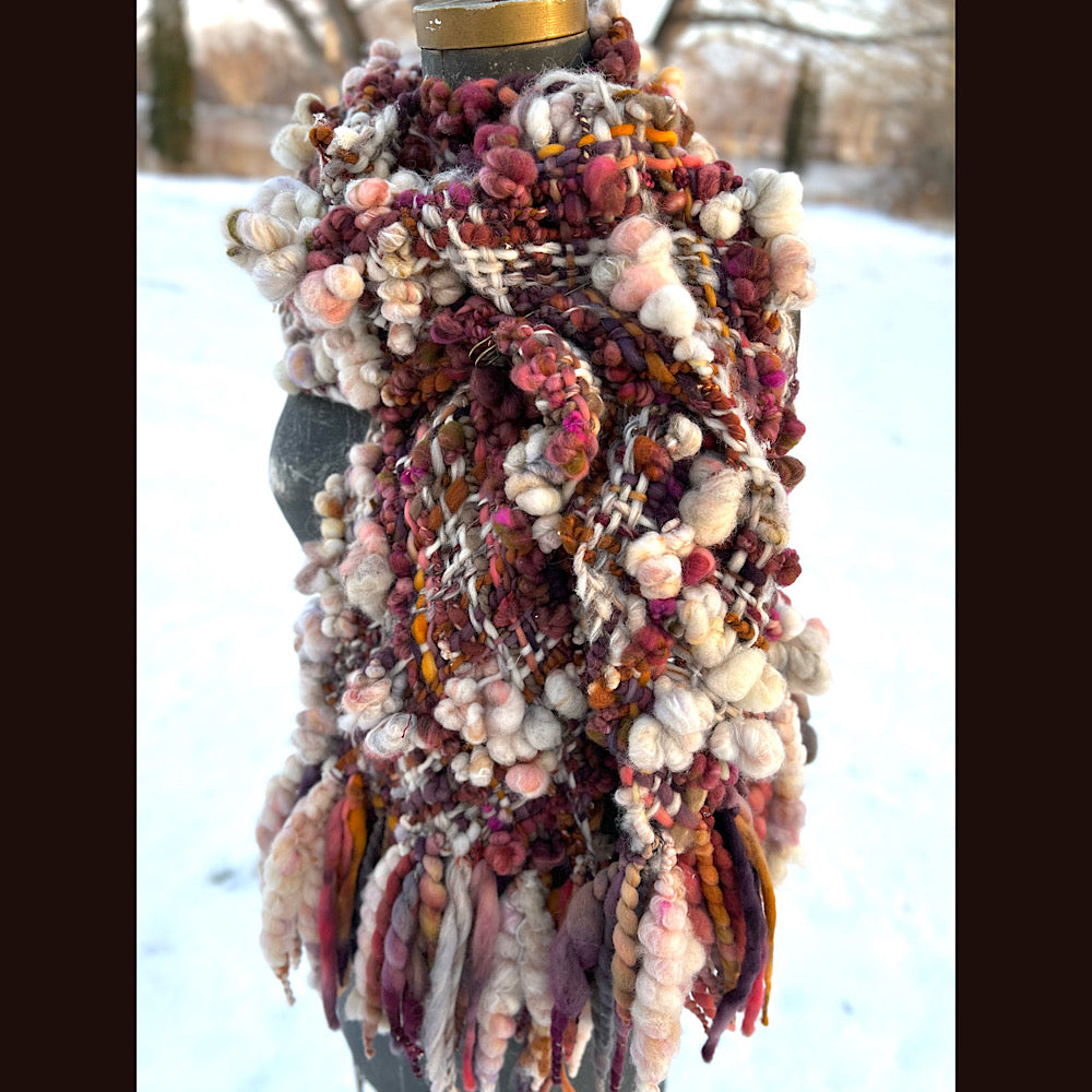 Sucre à la crème (cream and sugar) - Woven scarf- 66” X 10”