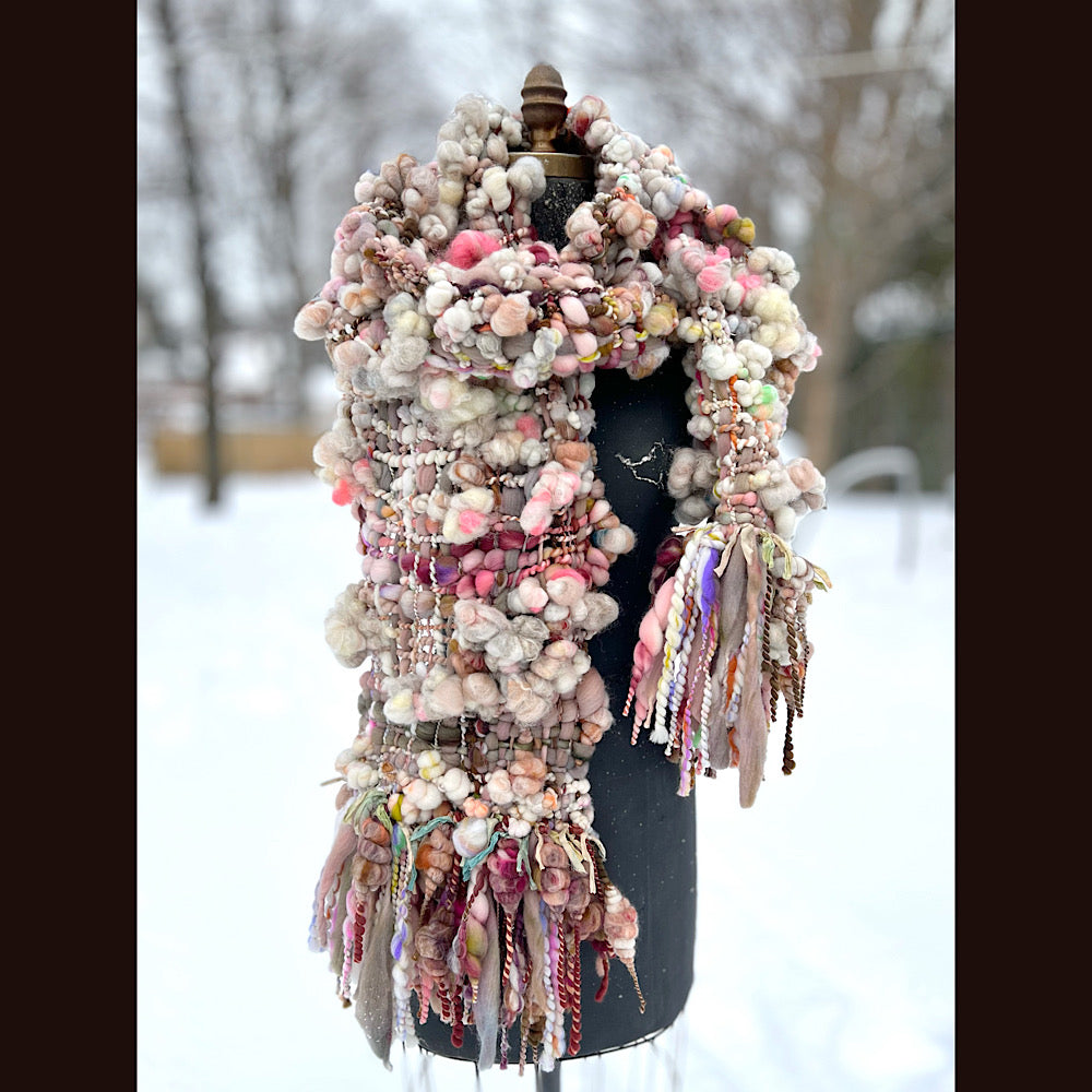 The Golden Rose Scarf 102” X 10” 1.7 pound!