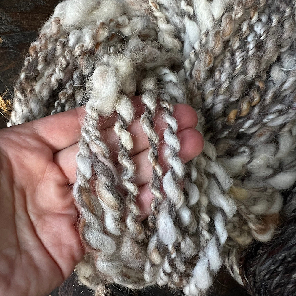 Lot of hand spun yarn for knitting or crochet 11.2 onces