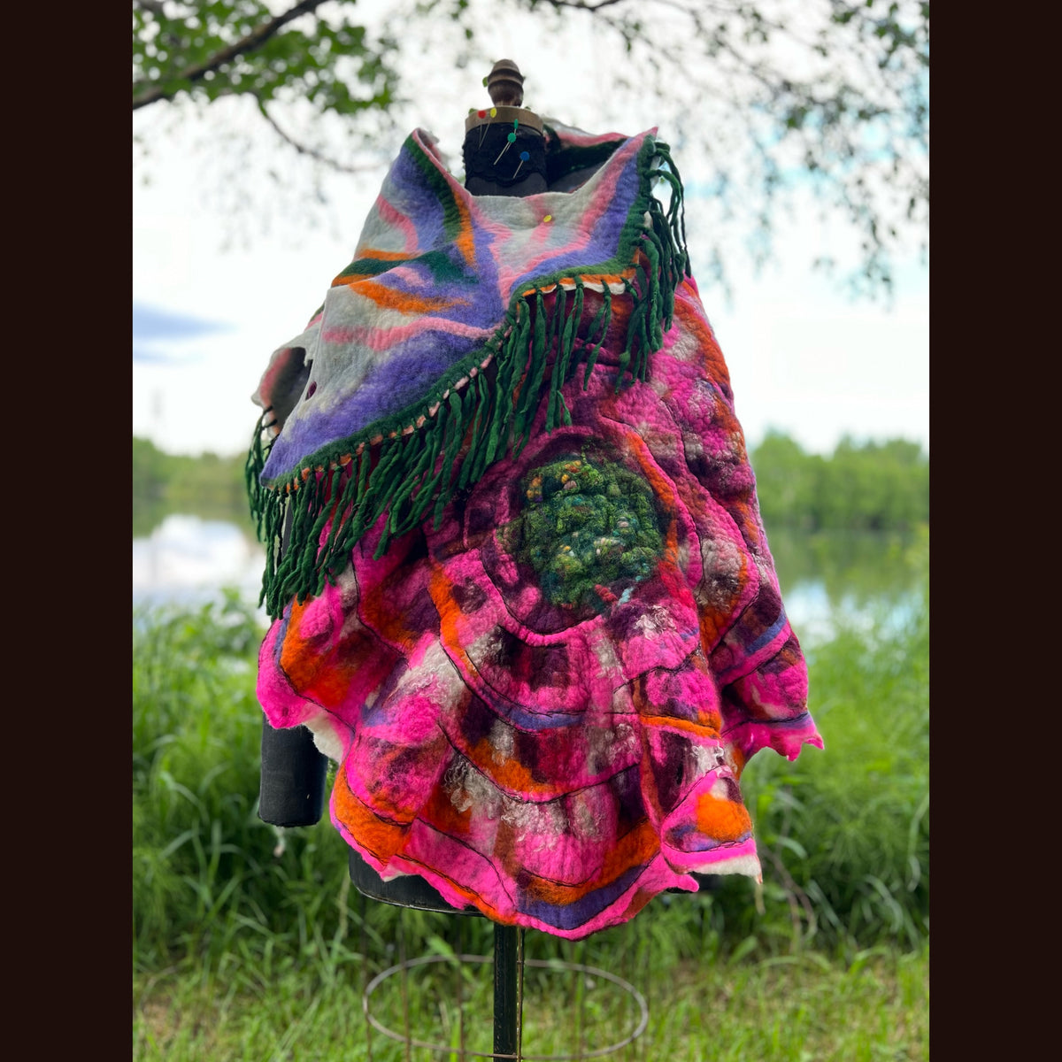 Felted Shawl 64”X 27”