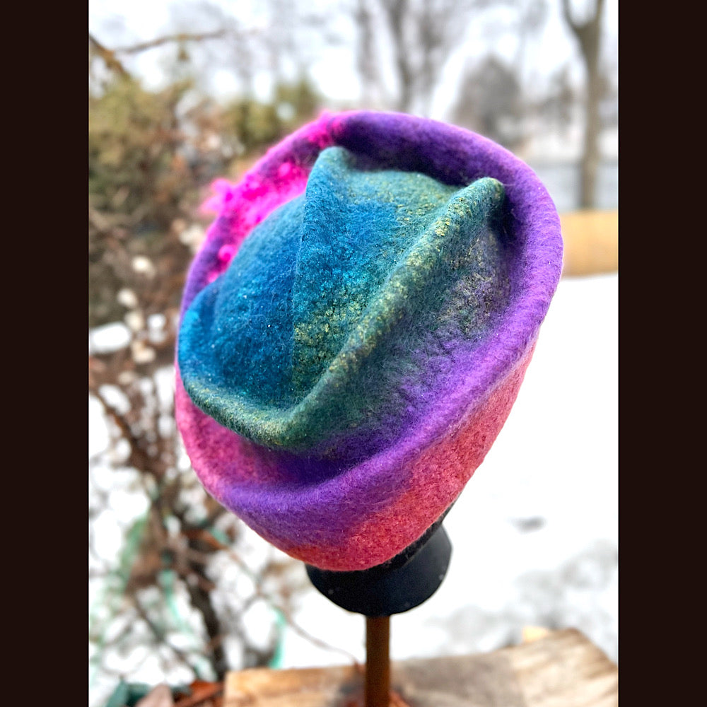 Felted top hat 23” 1/2 medium