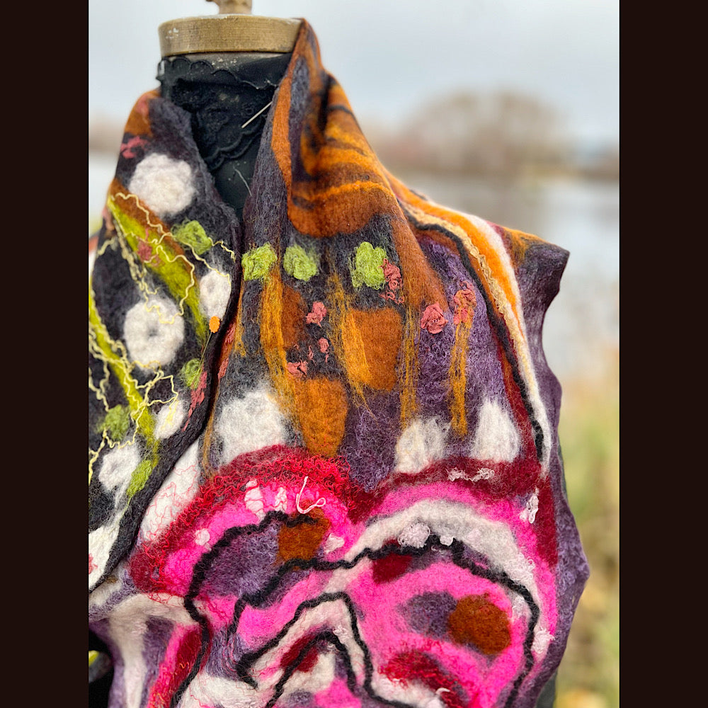 Felted Scarf 84” X 13”