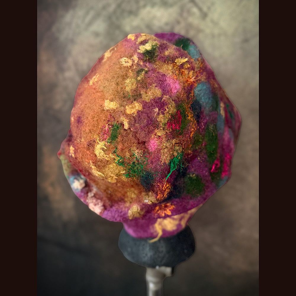 OOAK Handmade wool felted hat 24” large