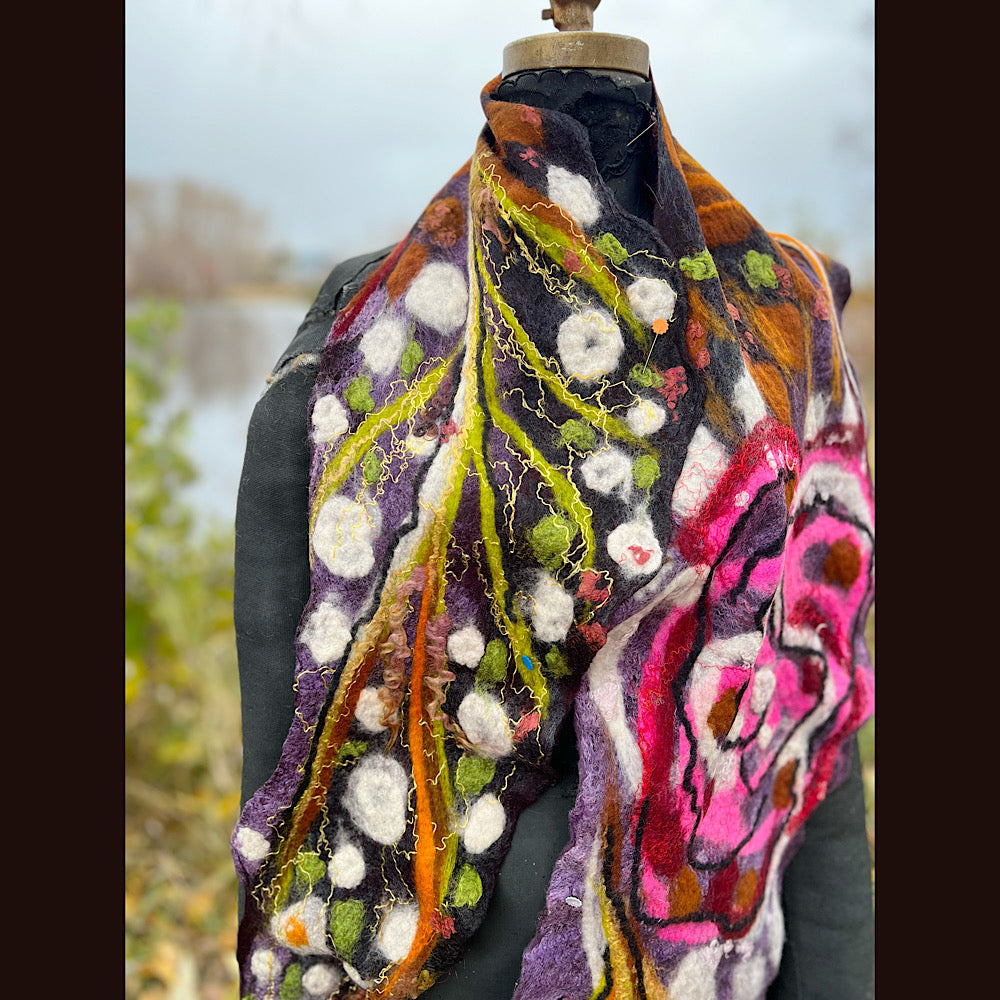 Felted Scarf 84” X 13”