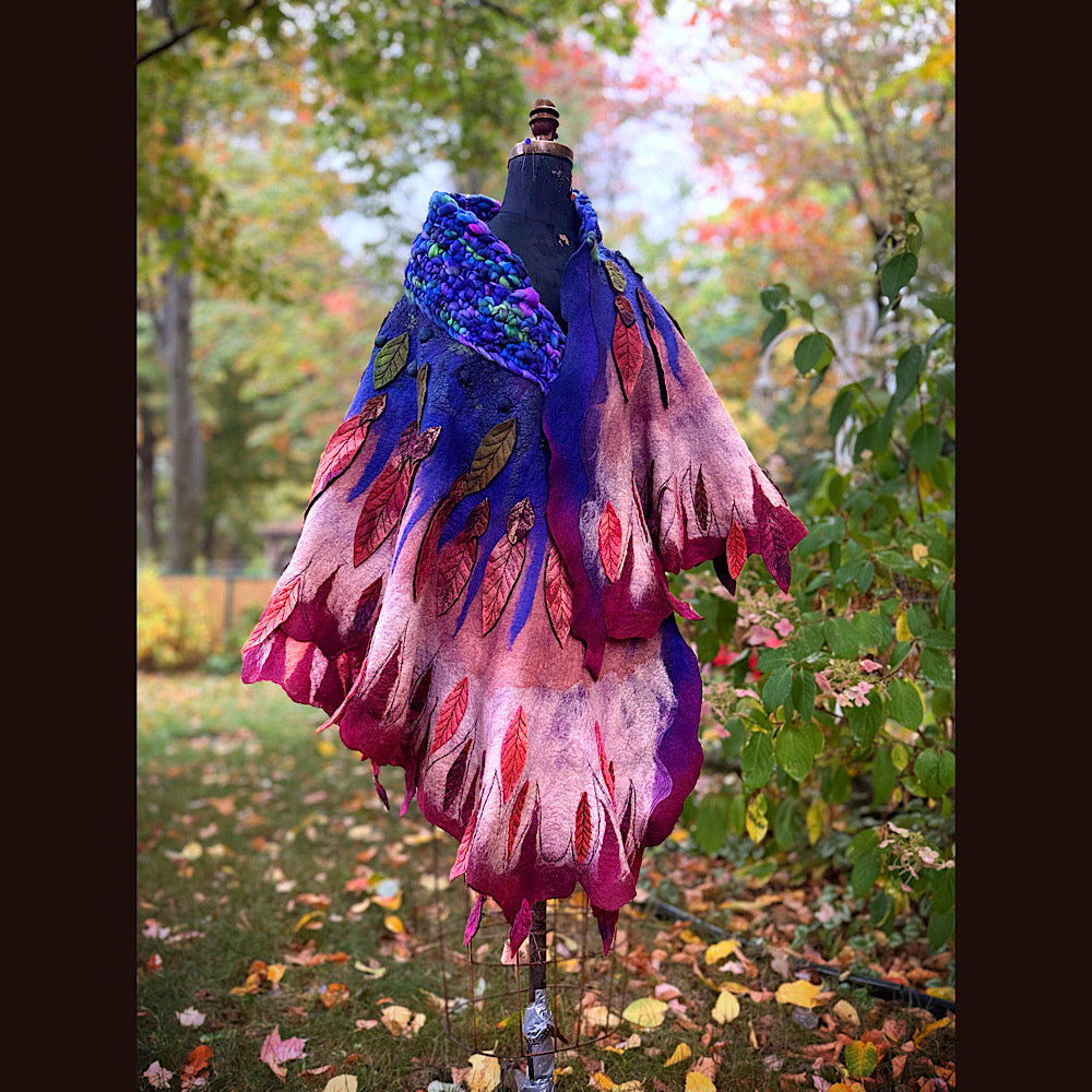 Handmade Felted Wool Scarf 80” X 29”