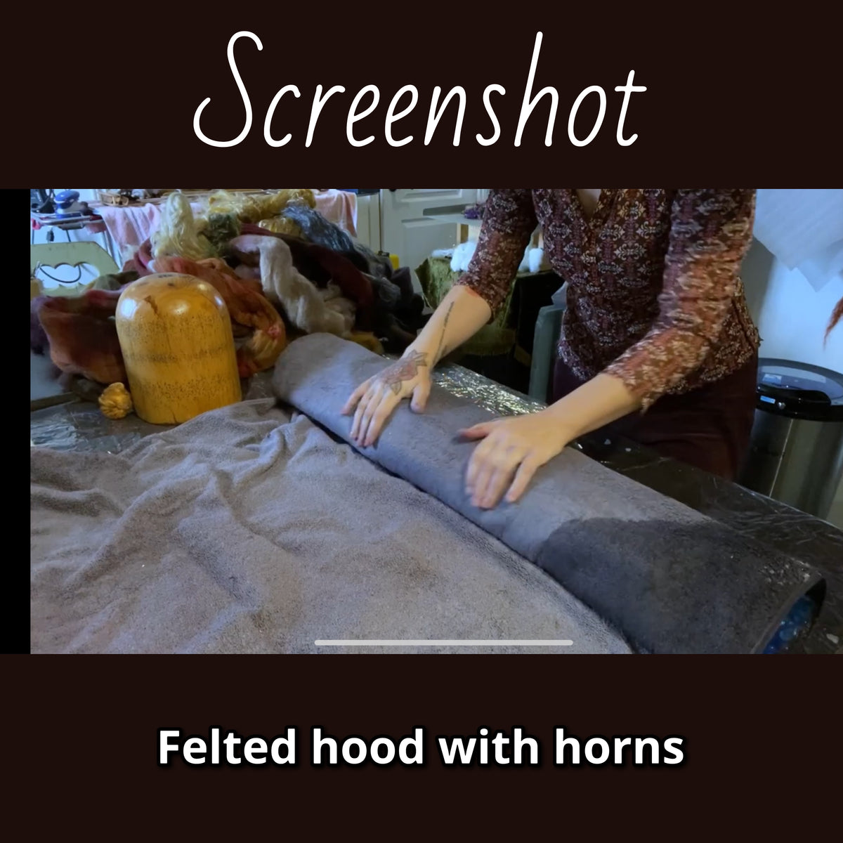 How to felt a hood with horns video tutorial