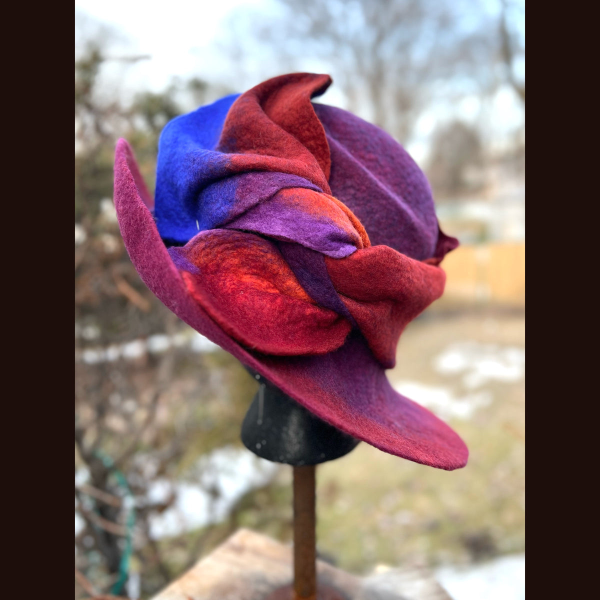 Felted hat with 24” large