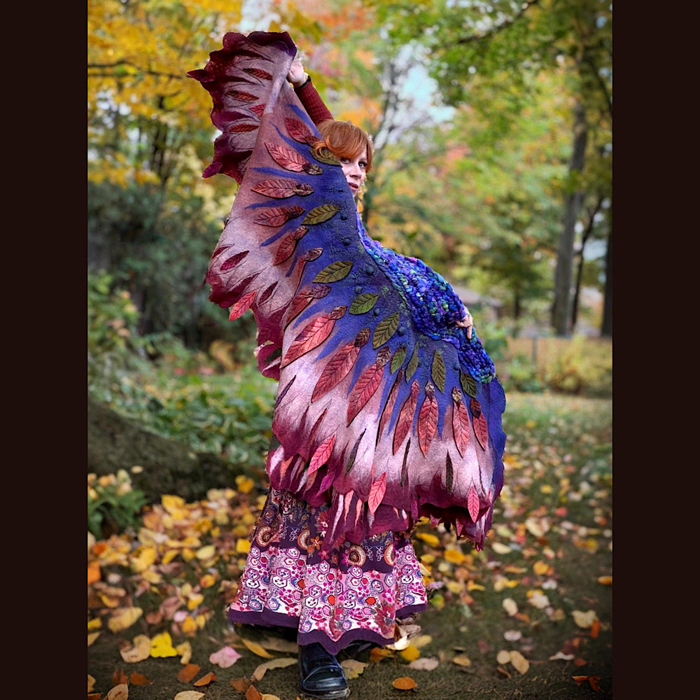 Handmade Felted Wool Scarf 80” X 29”