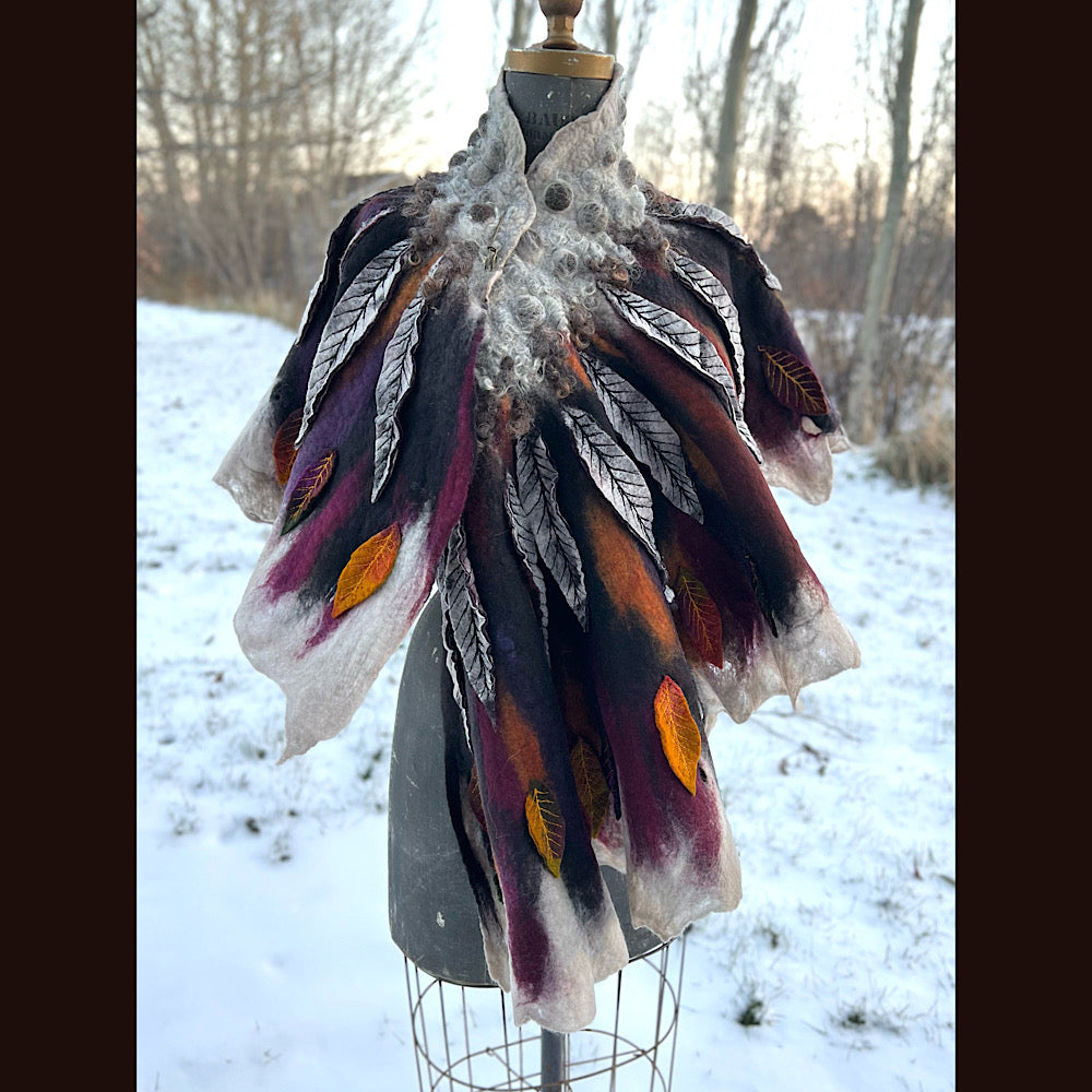 Première neige felted scarf 63” X 20”