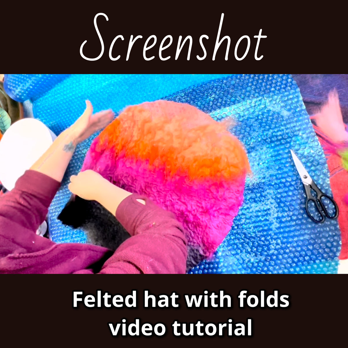 How to felt a hat with folds video tutorial