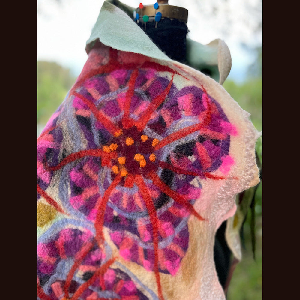 Felted Shawl 92” X 21”