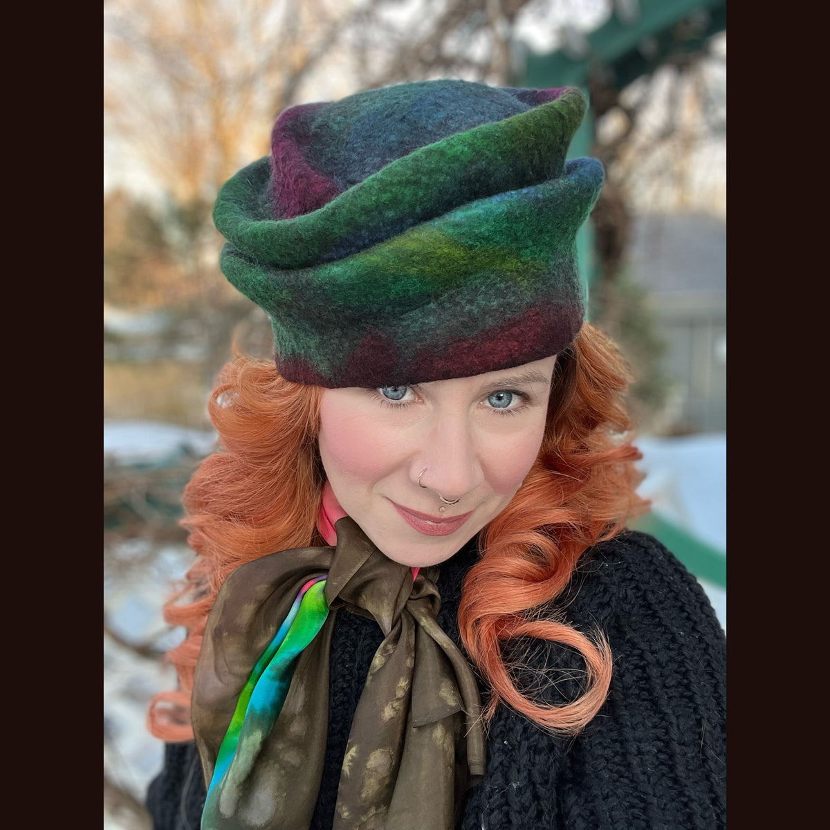 Felted top hat 23” 1/2 medium