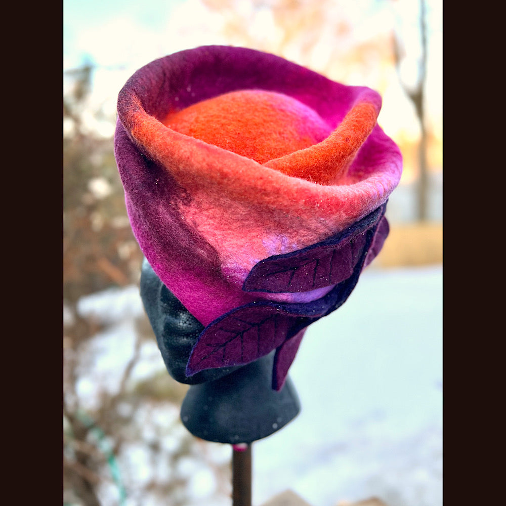 Felted top hat 23” 1/2 medium