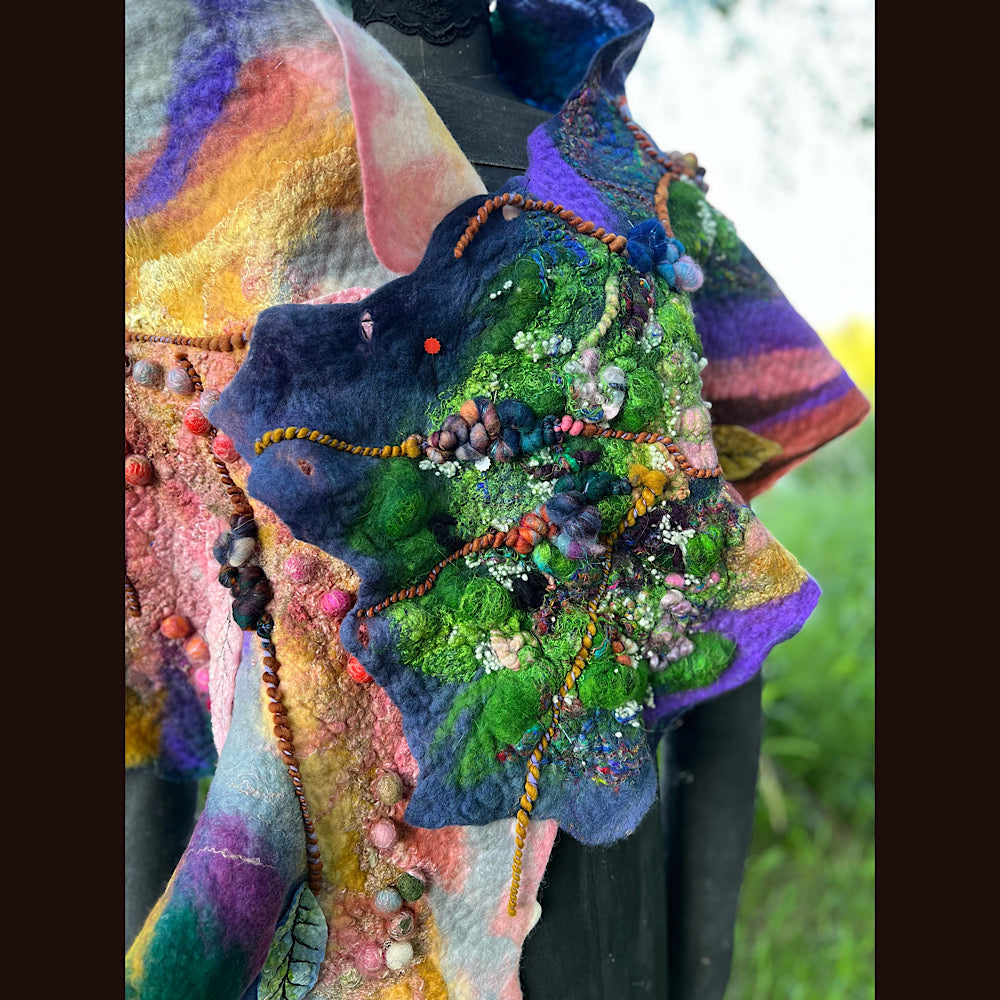 Felted Shawl 70” X 23”