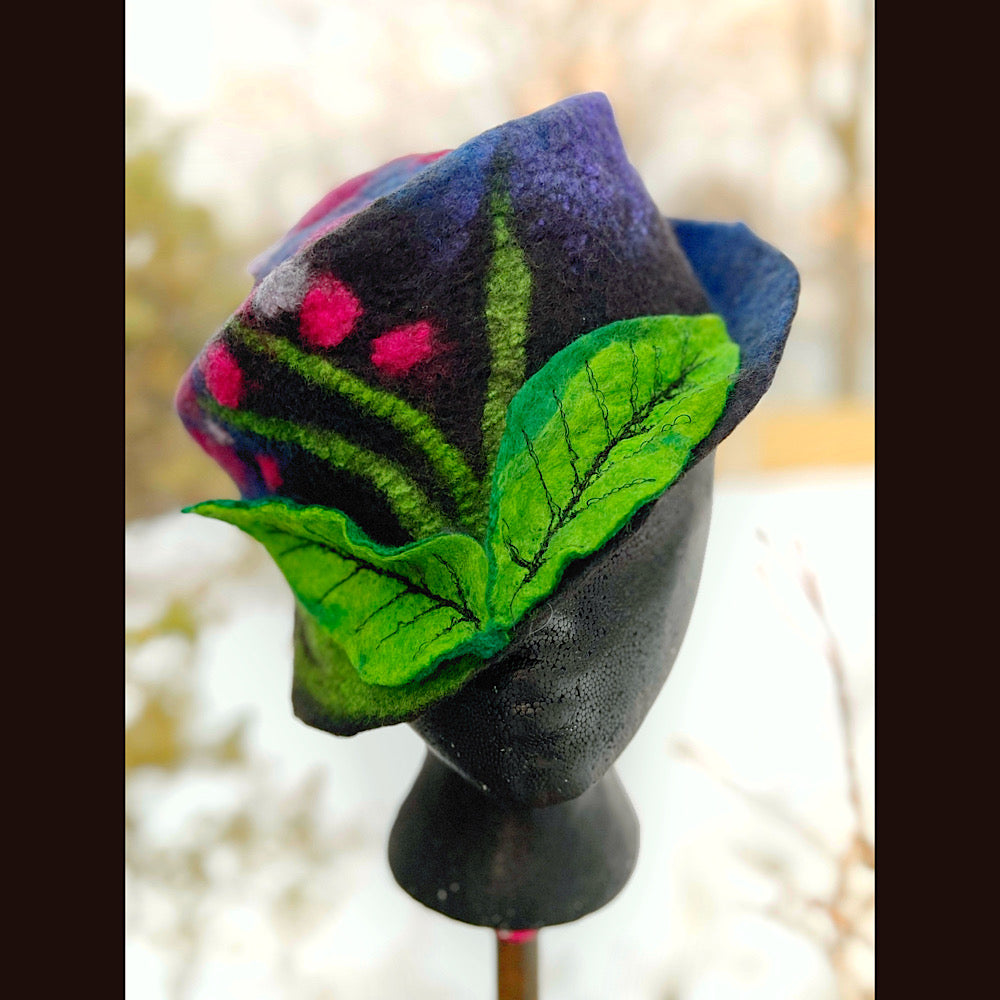 Mini Felted top hat small medium