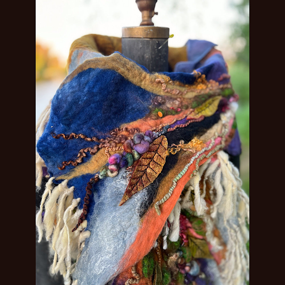 Felted Shawl 86” X 29”