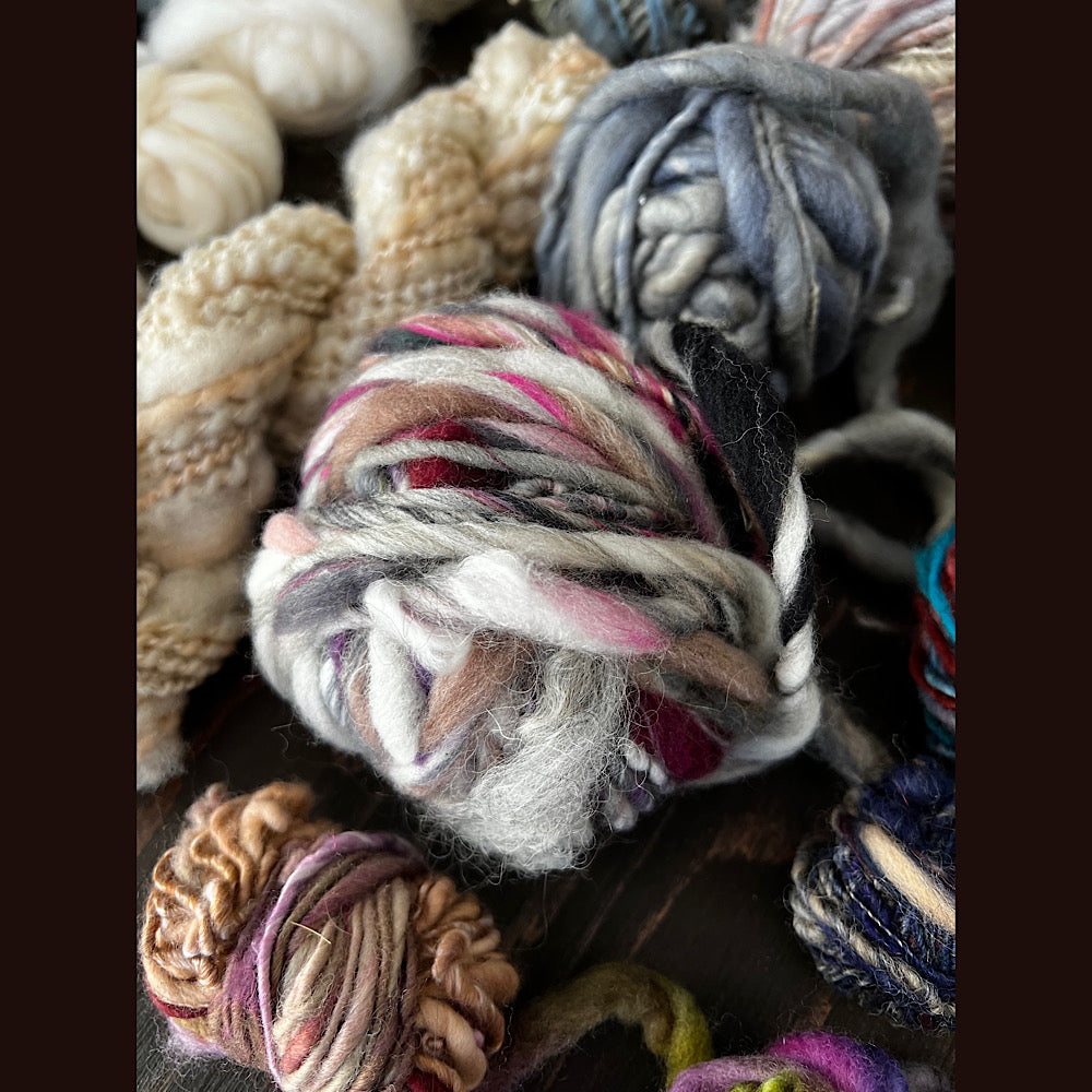 Very Large lot of hand spun yarn for weaving crochet knitting  21.1 oz