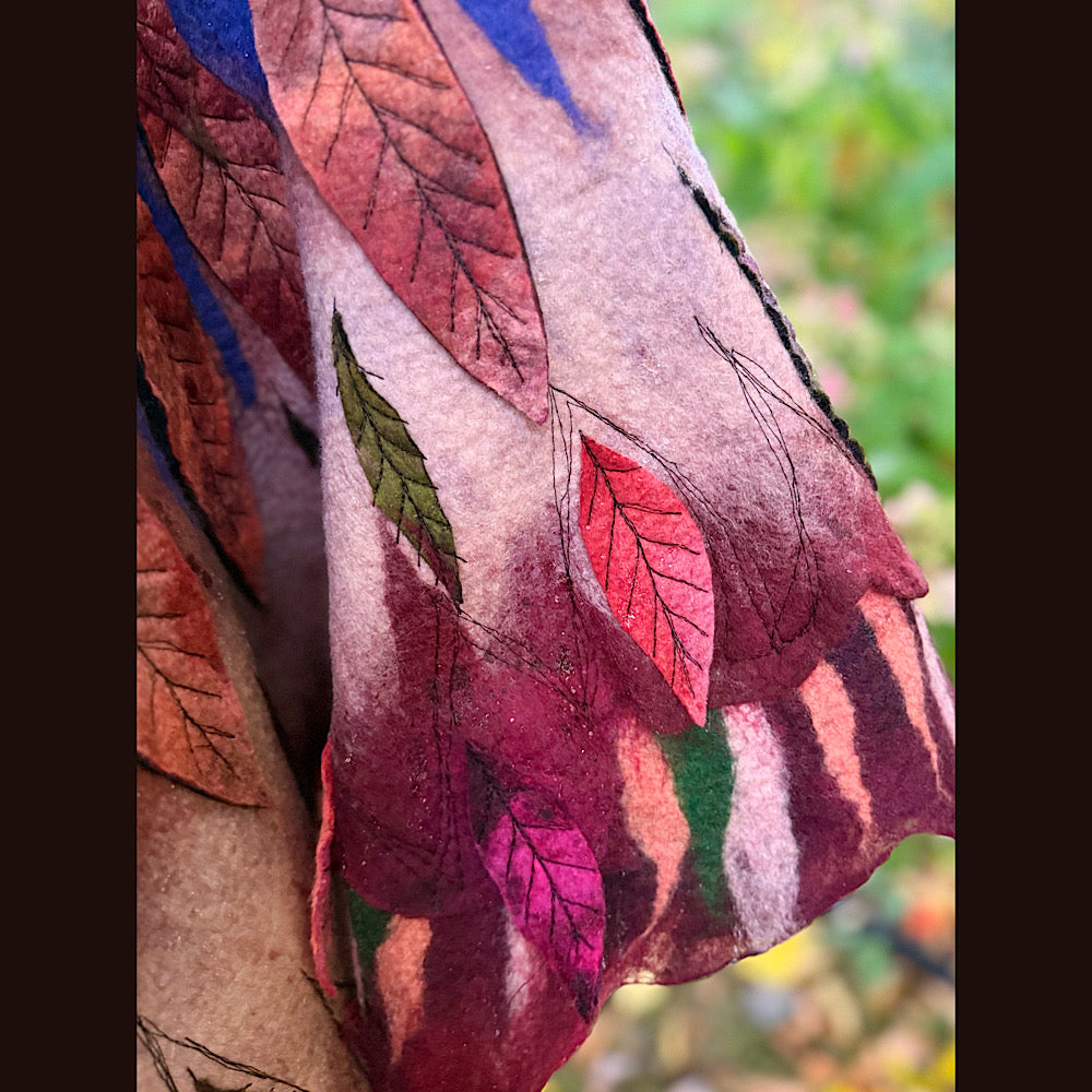 Handmade Felted Wool Scarf 80” X 29”