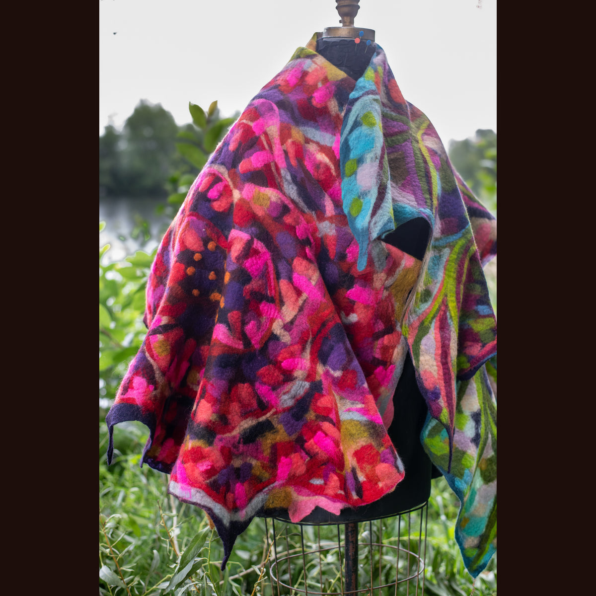 Felted Shawl 80” X 36”